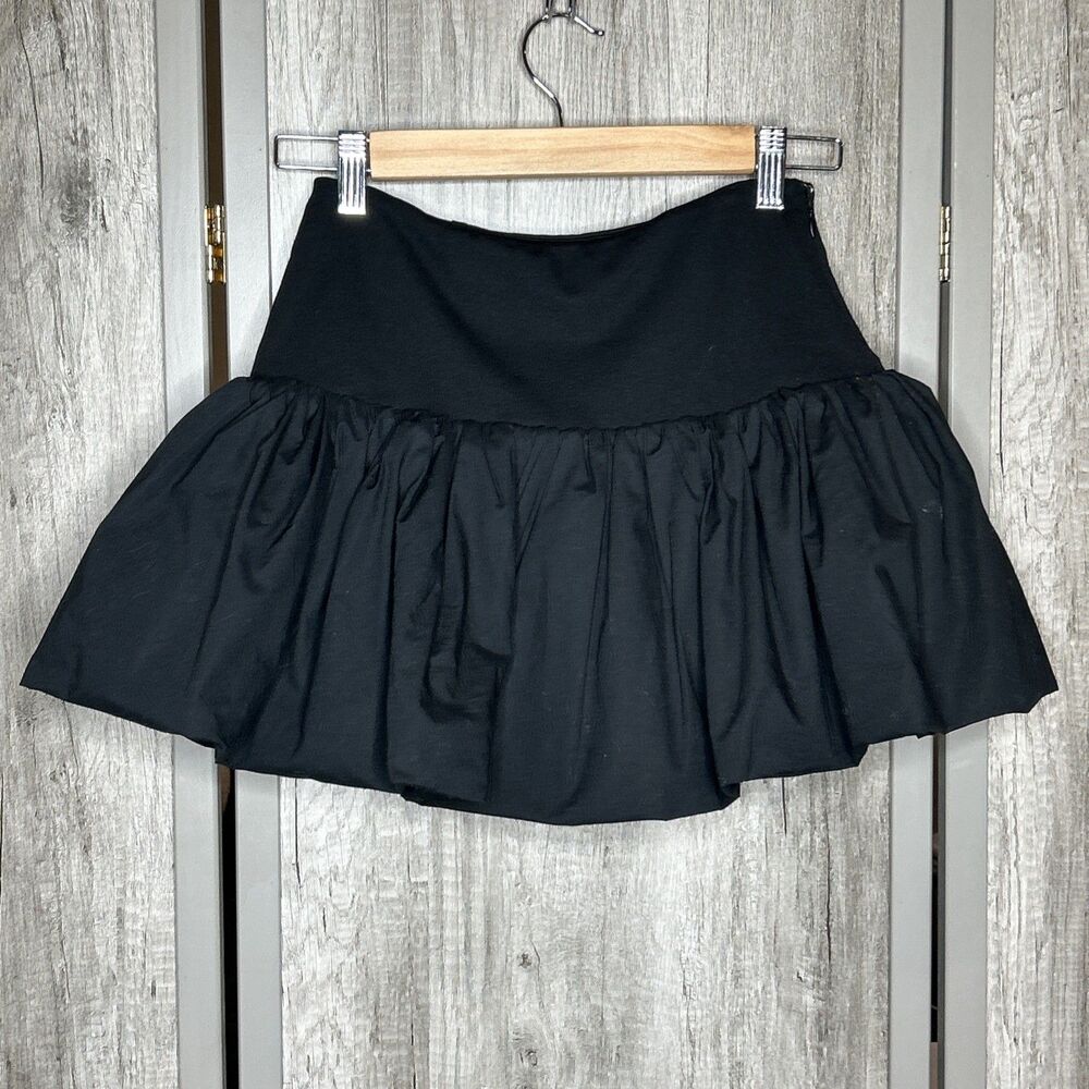 Majorelle Bubble Skirt Mini With Shorts Black